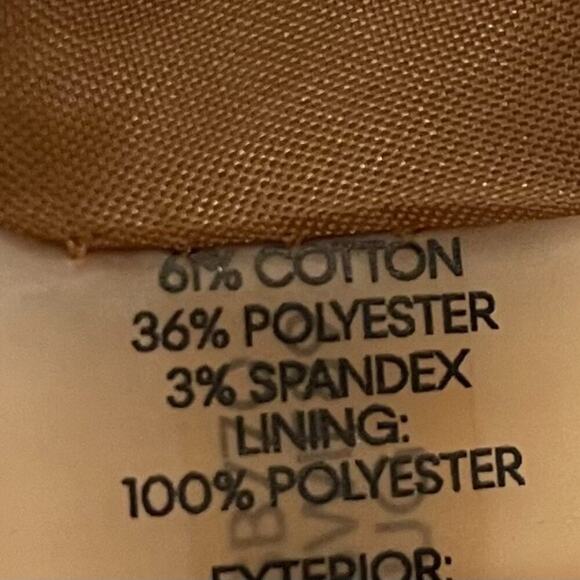 Calvin Klein Cotton Blend Tan/Neutral A-Line Skirt, Full, Classic, Size 6 - Picture 5 of 11